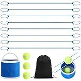 Soulchen 13 Pcs Team Building Game with Buckets and Balls Set Family Fun Group Games Challenge Outdoor Team Building Activities for Adults Sports Day Group Activity Family Night or Party