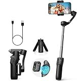 hohem iSteady X3 SE Plus Gimbal Stabilizer for iPhone, 3-Axis Phone Gimbal with Detachable Remote Control, Extendable Rod, 11-Hour Battery, Portable Foldable Stabilizer for Video Recording
