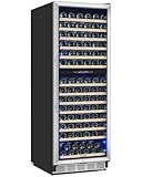 ORYMUSE Dual Zone Wine Fridge Freestanding 175 Bottle, 24 Inch Large Capacity Built-in Wine Cooler Refrigerator with Upgraded Compressor Cooling and Intelligent Temperature Memory