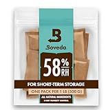 Boveda 58% Two-Way Humidity Control Packs For Storing 1 lb – Size 67 – 4 Pack – Moisture Absorbers for Storage Containers – Humidifier Packs – Hydration Packets in Resealable Bag