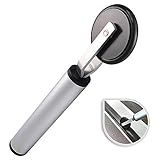 Single Wheel Rubber Seam Roller Car Detailing Tool Vinyl Wrap Applicator for Details Riding Edge-Lines Contour Squeegee Screen Rolling, Portable Handle Soft Rubber Roller for Window Tint Installing