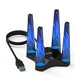 USB WiFi Adapter for Desktop PC, AX1800 WiFi Adapter Dual Band Wireless Network Adapter with 2.4GHz/5GHz High Gain Antennas, MU-MIMO, Supports Windows 10/11,WPA3