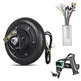 8inch Electric Scooter Hub Motor Kit 48V 500W Brushless Hub Motor with 25A Controller Power Display Throttle, 8in Motor Wheel for DIY Electric Scooter Conversion Kit (8in 48V 500W)
