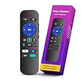 for Roku Voice Remote Control with 4 Shortcuts & Easy Setup, Voice Remote Replacement for Roku TV, Audio Devices, Most Players