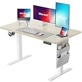 Marsail 40x24 Electric Standing Desk - Adjustable Height Computer Desk with Memory Presets, Storage Bag & Cable Management for Home Office & Gaming Workstations