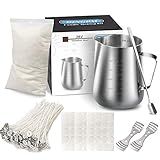 Candle Making Kit, Soy Wax DIY Candle Craft Tools Including Pouring Pot, Wicks, Wicks Sticker, 3-Hole Wicks Holder, Natural Soy Wax and Spoon