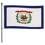 Evergreen West Virginia State Flag 3x5 Outdoor Double Sided, West Virginia Flags for Outside with Grommets, 3-Ply Banners for Garden Patio, Indoor Wall Decor for Room, Works with Standard Estate Flagpole
