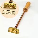 Custom Logo Wood Branding Iron,Durable Personalized Logo for Branding, Burning Stamp for Leather Meat Hambuger,DIY Burning Tool for Wedding Gift, Handcrafted by Design (2"x2")