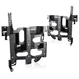 Auto Dynasty GM1221130 GM1221131 Factory Style Headlight Mount Brackets Compatible with Chevy Avalanche Silverado 1500 2500 3500 2003-2007, Driver and Passenger Side (Bare Black)