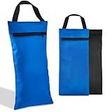 Unfilled Yoga Sandbags with Dual Compartment, Waterproof 600D Oxford Outer Fabric & Double Leak-Proof Inner Bag for Strength Training, Pilates, Yoga, Fitness(Blue, 2 Pack Not Include Fillers)