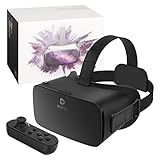 DESTEK V5 VR Headset for Phone or Android with Controller, Anti-Blue Eyes Protected HD Lenses, 110° FOV Virtual Reality Headsets VR Goggles for iPhone 17/16/15/14/13/12/11, Samsung - Black