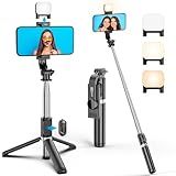 Portable 41 Inch Selfie Stick Phone Tripod with Wireless Remote Extendable Tripod Stand 360 Rotation Compatible with iPhone 14 13 12 11 pro Xs Max Xr X 8 7 6 Plus, Android Samsung Smartphone