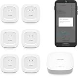 YoLink Water Leak Starter Kit: Hub + 6 Leak Sensor 1 (Silent), LoRa Long-Range, App/SMS/Email Alerts, D2D Offline Triggers, 2 AAA Up to 5-Year Battery, Compatible with Alexa/IFTTT/Home Assistant