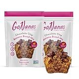 GoNanas Chocolate Chip Oat Flour Banana Bread Mix, Suitable for Plant Based Vegan Diets, Gluten Free Dairy Free Snacks, Healthy Snacks For Adults, Muffin Mix, Nut Free, Cupcakes Dessert, NON-GMO, 2pk