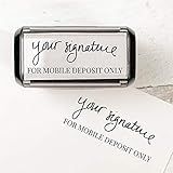 Custom for Mobile Deposit Only Signature Stamp | Choose Ink Color (Black)