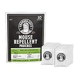 Grandpa Gus’s Extra-Strength Mouse Repellent Pouches, Peppermint & Cinnamon Oil, Natural Rodent Deterrent Control for Garage, RV, Car, Basement, Attic, Storage, 1.75 Oz (Pack of 10)