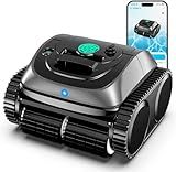 (2025 Upgrade) WYBOT Pool Vacuum for Inground Pools, 4-in-1 Cordless Robotic Pool Cleaner for Above Ground Pools, Triple-Motor up to 1,614 Sq.ft, Wall & Waterline Cleaning, WiFi & Bluetooth Connect
