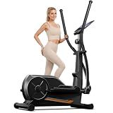 CURSOR Elliptical Exercise Machine, Elliptical Machine for Home with Quiet Magnetic Driving System,8 Levels Resistance, 350LBS Weight Capacity，Compact Elliptical with 12IN Stride & LCD Monitor