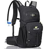 N NEVO RHINO Hydration Backpack, 18L Multipurpose Hiking Backpack with 3L Water Bladder, Water Backpack Insulated Hydration Pack Ideal for Hiking and Cycling
