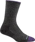 Darn Tough Vermont Women's Solid Basic Crew Lightweight Sock (Style 6012) - Charcoal, Medium
