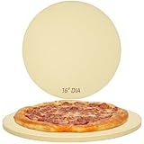 Permade Round Pizza Stone for Grill and Oven- 16 inch Baking Stone Heavy-Duty Cordierite Pizza Stone for Bread, Cookies, Heat Proof BBQ Grilling Cooking Stone for Making Crisp Crust Pizza (Beige)