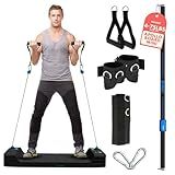 SQUATZ Apollo Board Mini: 150lb Resistance Smart Cable Machine, Functional Trainer for Full Body Workouts, Full Body Strength, Digital Home Gym Equipment with Free App Includes Accessories, Blue