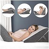 Kolbs Memory Foam Adjustable Bed Wedge Pillow - Wedge Pillow Set for After Surgery - 9 and 12 inch Height Plush Velvet Cover Multi Use for Sleeping and Acid Reflux (Adjustable Height)