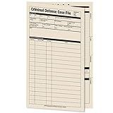 Criminal Defense Case File Folders; 10 Legal Size 9 1/2" x 14 3/4" Manila Folders from Blumberg’s Law Products