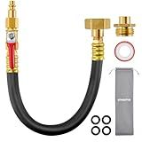 STMOUTUO 16.9" RV Winterizing kit, RV Water Blowout, for Camper, Sprinkler Systems, Boat, Motorhome Systems, Ship, air Compressor Quick Connect Plug to 3/4" Hose Blowout Adapter with Valve, with Bag