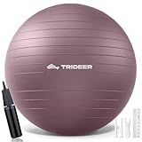 Trideer Yoga Ball for Pregnancy Office Ball Chair– Exercise Ball for Birthing, Labor, Stretching & Core Workout – Anti-Burst, Slip-Resistant for Home Gym, Flexible Seating & Physical Therapy