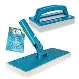 U.S. Pool Supply Hand-Held and Pool Pole Attachment Scrub Brushes - Surface Scrubbing Scouring Sponge Pads - Clean Pool Tile Grout Walls, Vinyl Liners, Spas, Remove Stains, Kitchen Bathroom Tub Shower