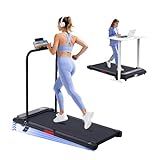 Electric Treadmills for Home with Incline, Walking Pad Treadmill with Handle Bar, 0.6-7.6MPH Portable Small Treadmills with Handles for Home Small Spaces, 3.0HP Walking Pad with Incline and 350LBS