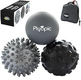 Plyopic. Massage Ball Set – for Deep Tissue Muscle Massage, Myofascial Release, Trigger Points, Mobility, Plantar Fasciitis - Eliminate Muscle Tension & Tightness in Your Back Neck Foot