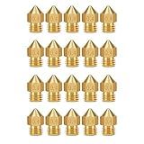 20PCS 3D Printer Brass Nozzles MK8 0.4MM, High Temperature Resistant, Compatible for Creality Ender/CR Series, Anycubic Kobra Series,