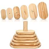 DoubleFill 6 Pack Pottery Molds 12" 11" 10" 9" 8" 7" Thickness 1" Plaster Molds Wood Pottery Tools with Handle for Ceramic Top Forms DIY Bowls Plate Dish Slump Press Art Making (Ellipse)