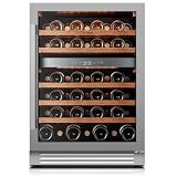 Ca'Lefort 24 Inch Wine Fridge, 52-Bottle Dual Zone Wine Cooler Refrigerator