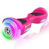 Trinity Hoverboard with Music Speaker, 6.5" LED Wheels Lights Self Balancing Scooter, Max 5Miles Range & 6.2mph Powered by Dual 200W Motor, UL2272 Certified, Hover Board Present for Kids (Pink)