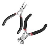 JOSDIOX Zipper Repair Kit Tool- Zipper Install Pliers for Replacement & Repair, Mini Needle-Nose Plier And End- Cutting Pliers 2 Packs