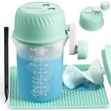 Resiners Resin Mixer, Hand-Crank Epoxy Mixer Paddle Silicone Mat Mixing Cup Kit, 3 Speeds Adjustable, Minimum Bubbles, Easy Clean, Epoxy Resin Stirrer Sticks Tool Supplies for Mold Casting, DIY Crafts