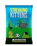 Streaking Kittens Expansion Set - A Russian Roulette Card Game for Adults, Teens & Kids, Easy Family-Friendly Party Games - 15 Card Add-on