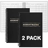 2 Pack Expense Tracker Ledger Book- Finance Book for Home Budget Tracking, Business Bookkeeping -Home Budget notebook, Finance Planner- Expense Ledger for Small Business Bookkeeping (100 Pages 2 Pack)