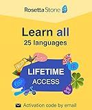 Rosetta Stone Learn UNLIMITED Languages | Lifetime Access - Learn 24 Languages | PC/Mac/iOS/Android Online Code