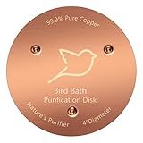 NNG 1 Pack Bird Bath Copper Disk,0.6mm Thick Reinforced 99.9% Pure Copper Bird Bath Purification Disk with Triple-Point Support,Physical Safe Water Cleaner for Outdoor Birdbaths Bowls,All-Season Use