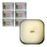 Coleman Scented Outdoor Citronella Candle with Wooden Crackle Wick, Pine Scent, 6 oz (Pack of 6)