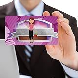 Custom Business Cards 100pcs with Templates Cleaning Service Business Cards Customize with Your Design 3.5"x 2" 300GSM Matte Paper for Small Business - Horizontal - Rounded Corner