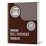 Undated Monthly Bill Payment - 48-Month Undated Financial Organizer with Income Tracker, Savings & Debt Management, Yearly Goals, Expense Tracking 8.7×10.6 In, Brown