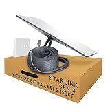 Starlink Gen 3 Standard Satellite Internet Setup – Advanced Dish + Wi-Fi 6 Router & 150FT Extension Cable – High-Speed, Low-Latency Connection