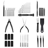 3D Printer Tools Kit Essential, 3D Printing Tools Kit, 3D Printer Accessories with 50Pcs (Deburring Tool, Wire Cutter, Drill, Scraper..) for Remove, Smoothing, Finishing, Deburring, Craving, Drilling