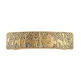 Dreamtimes Hair Clip Large Hand Crafted Metal Barrette French Hair Clip Vintage Retro Forest Moon Protection Hairpin Women's Girls fashion Hair Accessories Gift (GOLD)