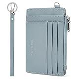 BOSTANTEN Small Wallet For Women RFID Leather Credit Card Holder Slim Wristlet Keychain Wallet With Zipper Pocket
